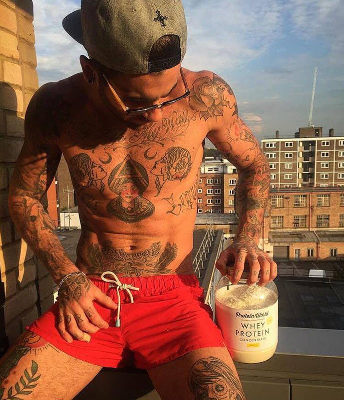 CHRIS PERCEVAL SPOTTED IN HIS RED TUCKERNUCK SHORTIES